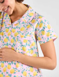 Maternity Pure Cotton Lemon Pyjama Set