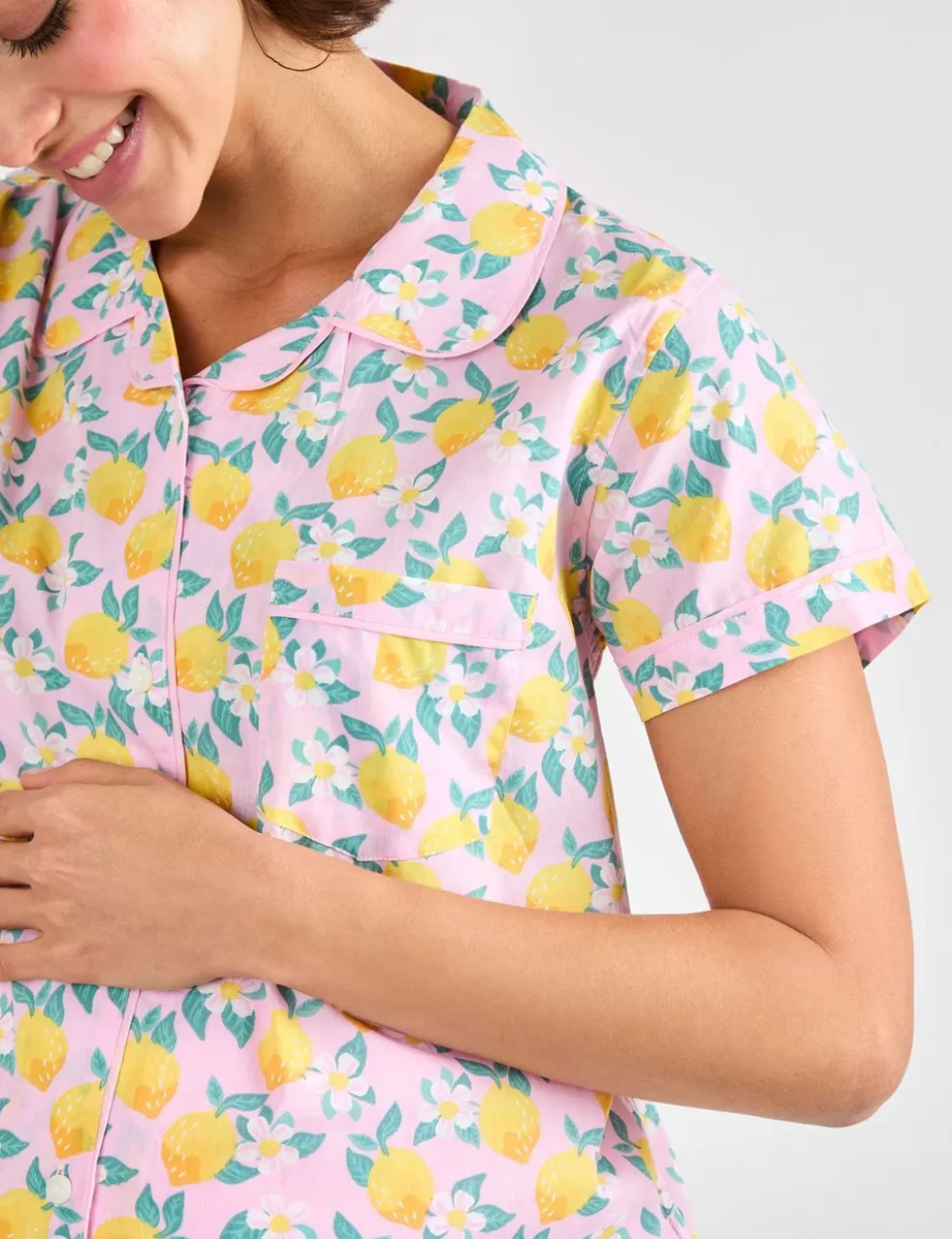 Maternity Pure Cotton Lemon Pyjama Set