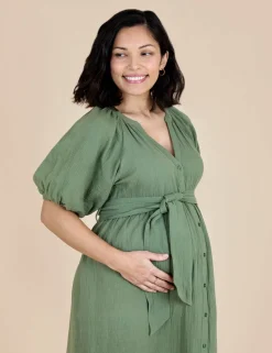 Maternity Pure Cotton Midi Shirt Dress