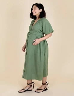 Maternity Pure Cotton Midi Shirt Dress