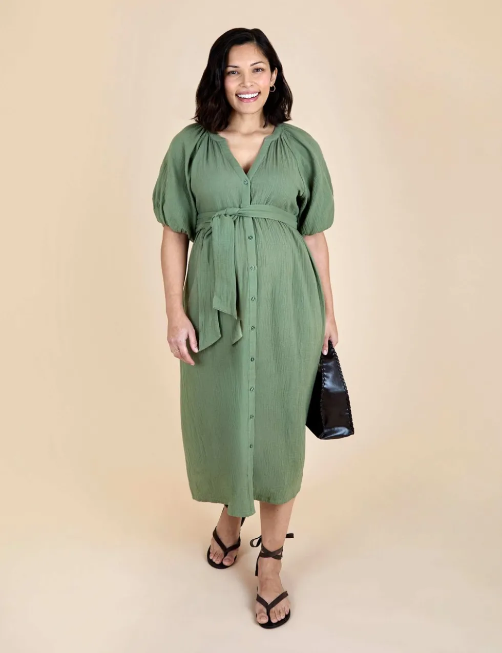 Maternity Pure Cotton Midi Shirt Dress