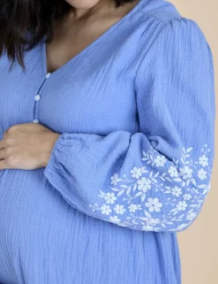 Maternity Pure Cotton Mini Smock Dress