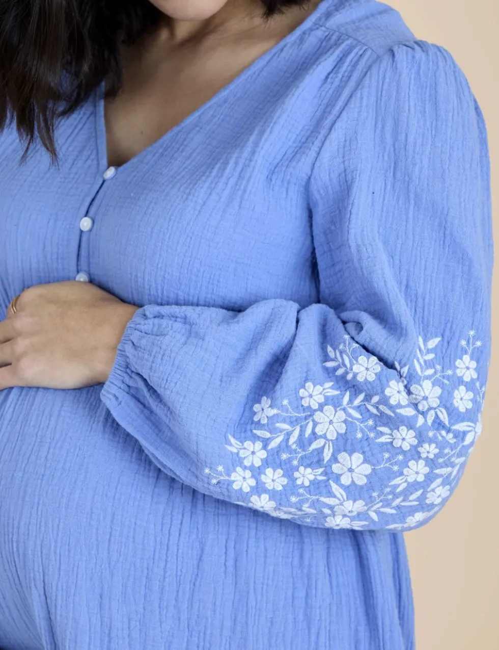 Maternity Pure Cotton Mini Smock Dress