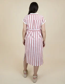 Maternity Pure Cotton Striped Midi Dress