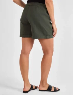 Maternity Shorts with Linen