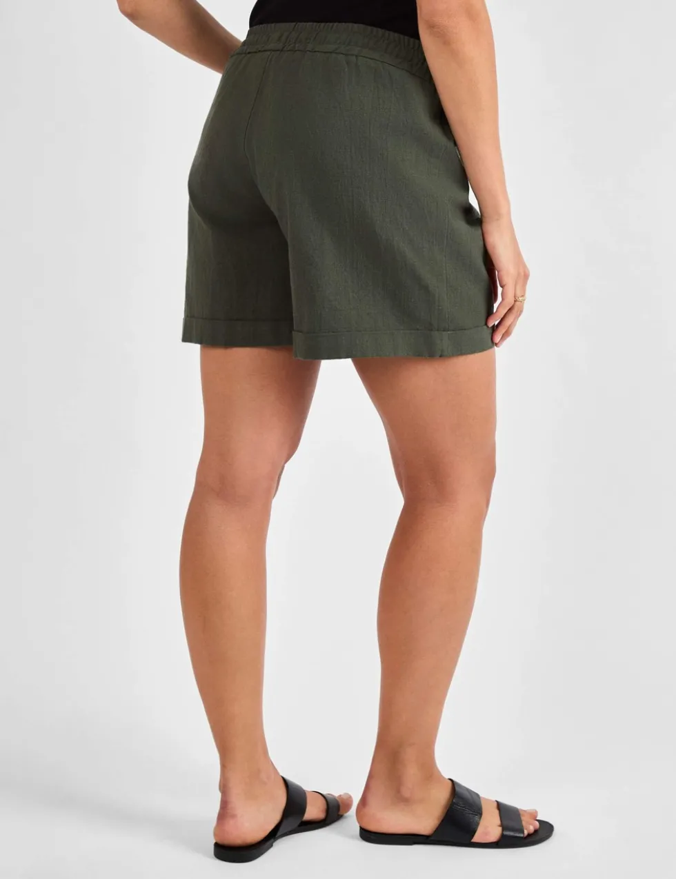 Maternity Shorts with Linen