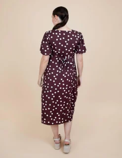 Maternity Spot Print Midi Dress