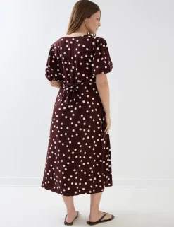 Maternity Spot Print Midi Dress