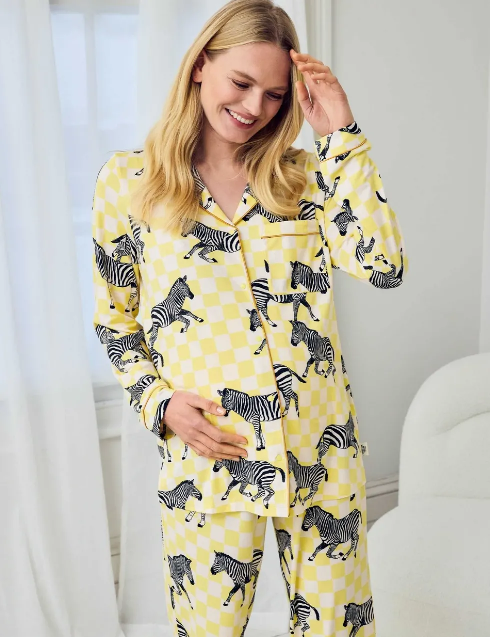 Maternity Zebra Print Pyjama Set