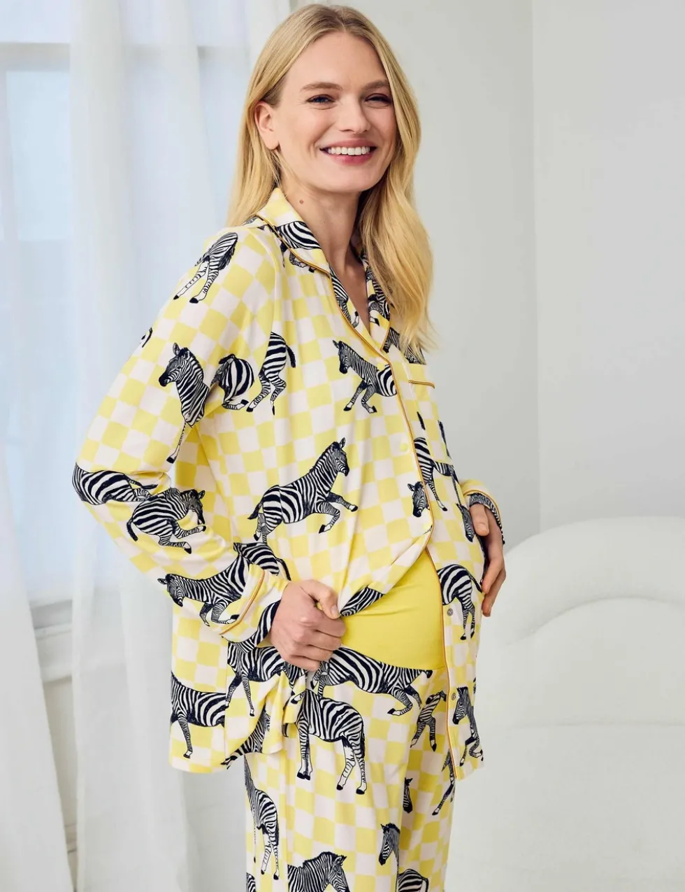 Maternity Zebra Print Pyjama Set
