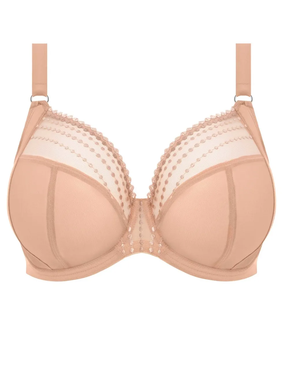 Matilda Mesh Embroidery Wired Plunge Bra DD-K