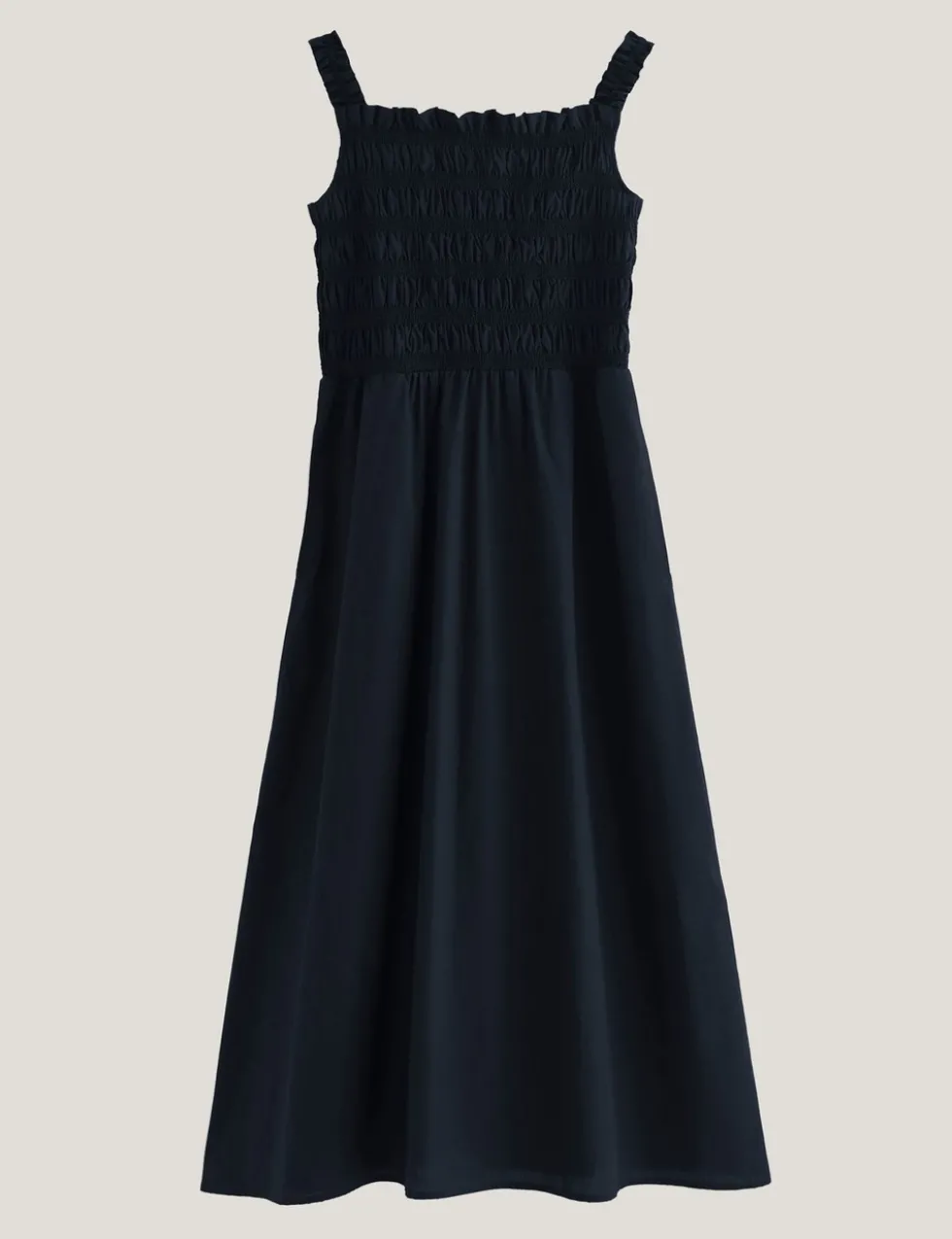 Matira Pure Cotton Shirred Midi Dress