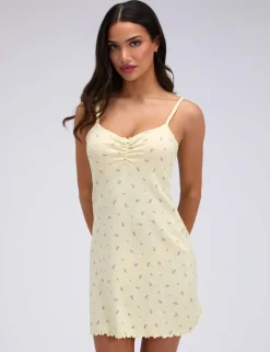 Meadow Cotton Blend Strappy Floral Nightdress