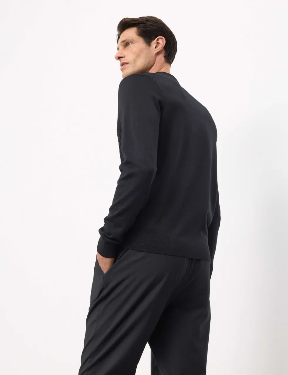 Mercerised Cotton Geometric Half Zip Polo