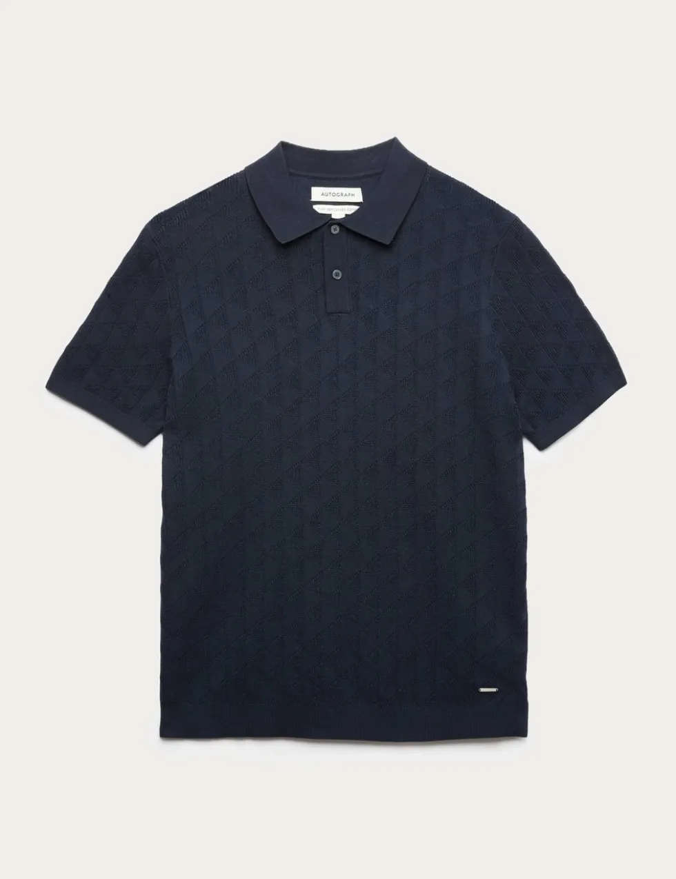 Mercerised Cotton Knitted Polo Shirt