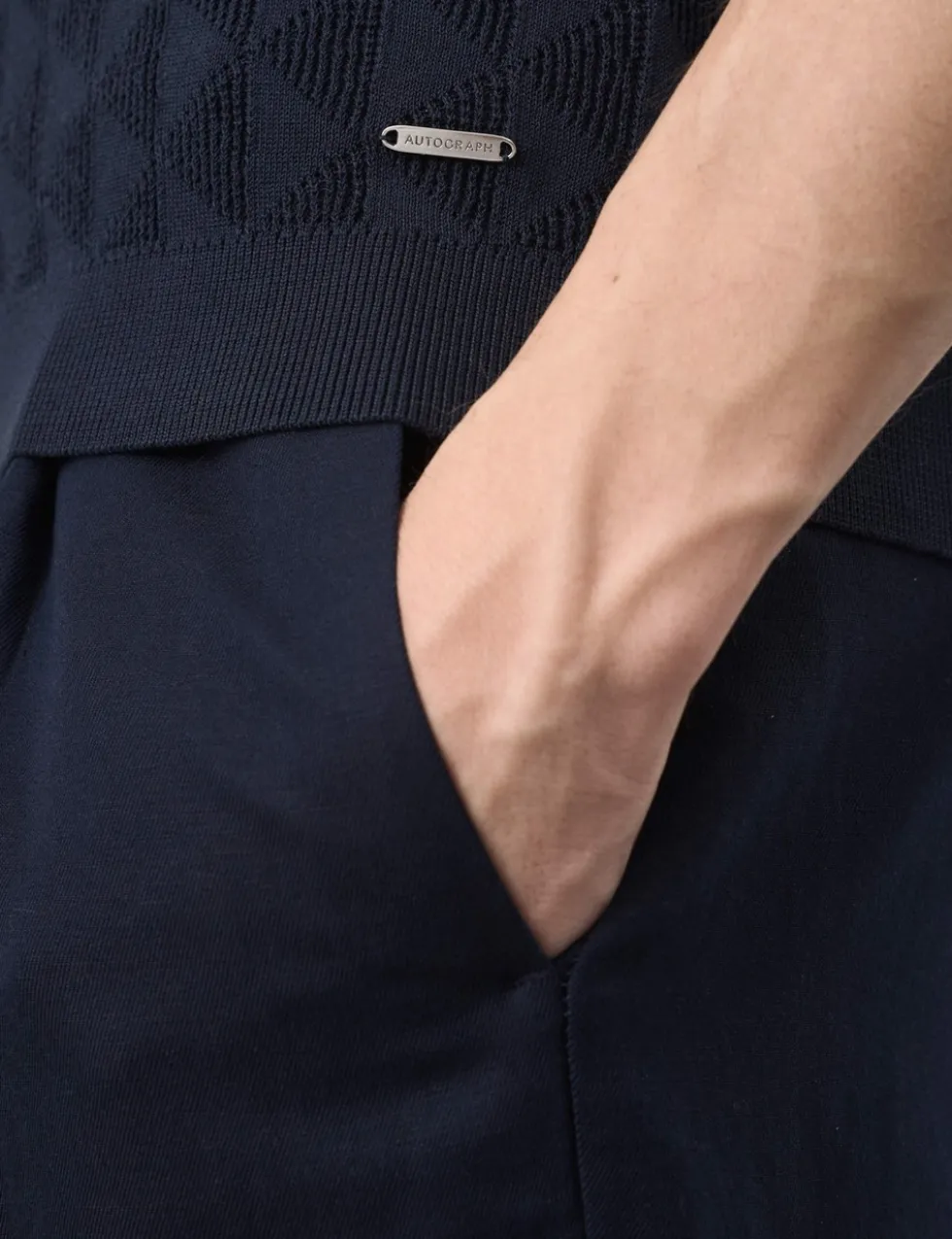 Mercerised Cotton Knitted Polo Shirt