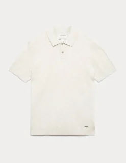 Mercerised Cotton Knitted Polo Shirt