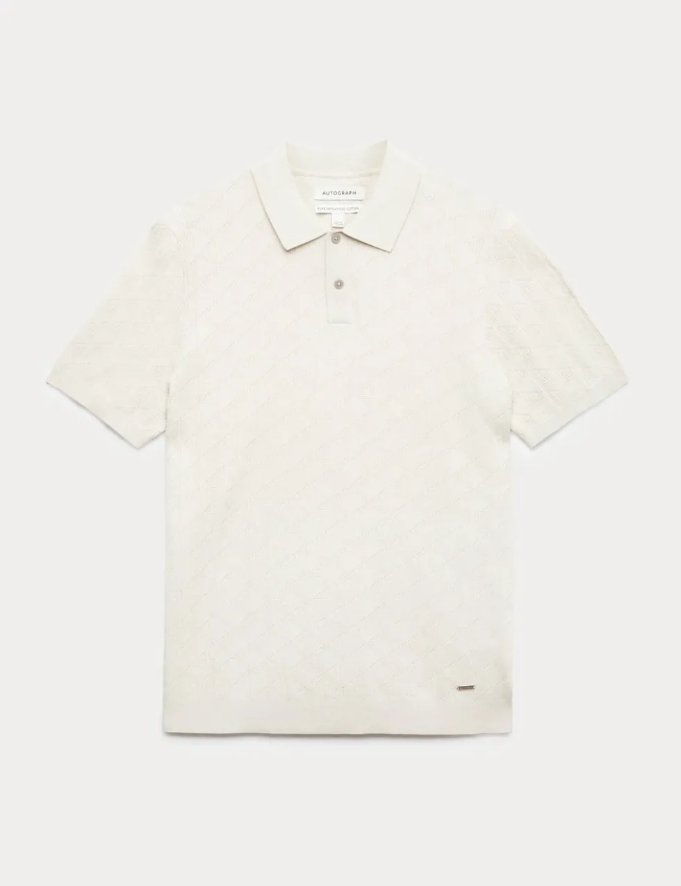 Mercerised Cotton Knitted Polo Shirt