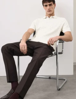 Mercerised Cotton Knitted Polo Shirt