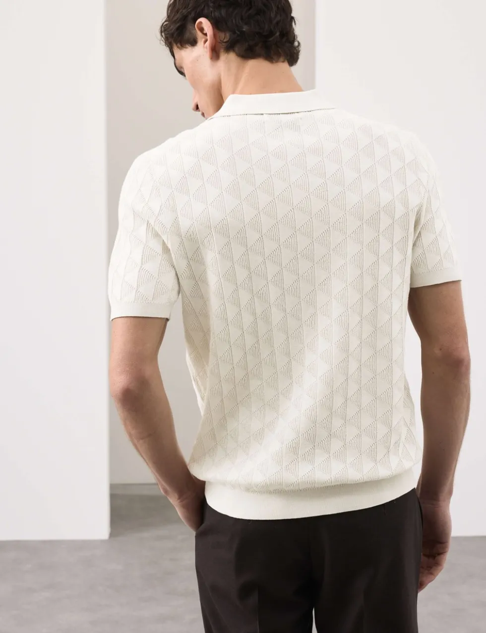Mercerised Cotton Knitted Polo Shirt