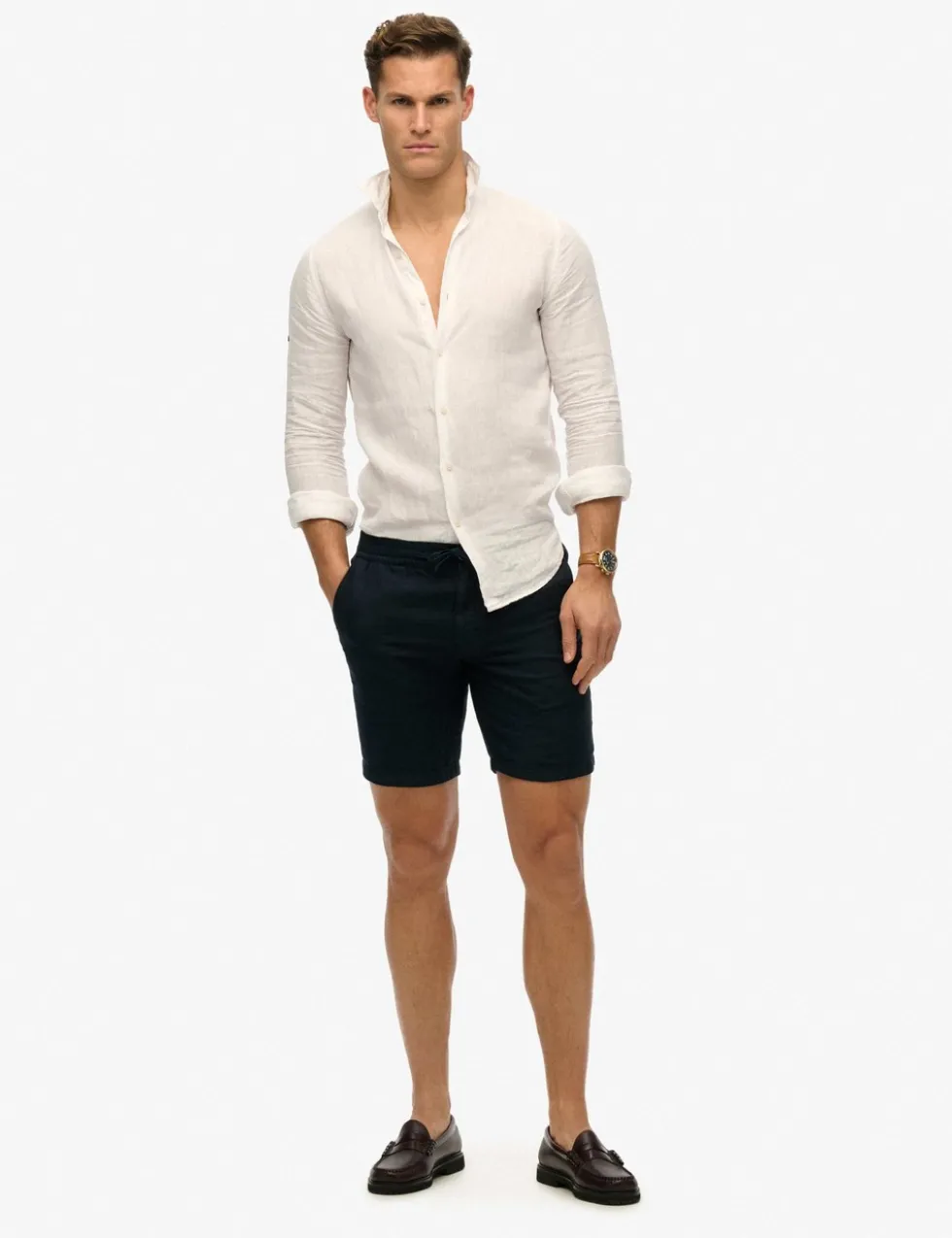 Merchant Linen Rich Shorts with Cotton