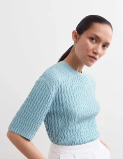 Merino Rich Textured Knitted T-Shirt