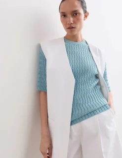Merino Rich Textured Knitted T-Shirt