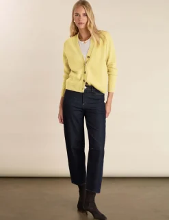 Merino Wool Blend V-Neck Cardigan