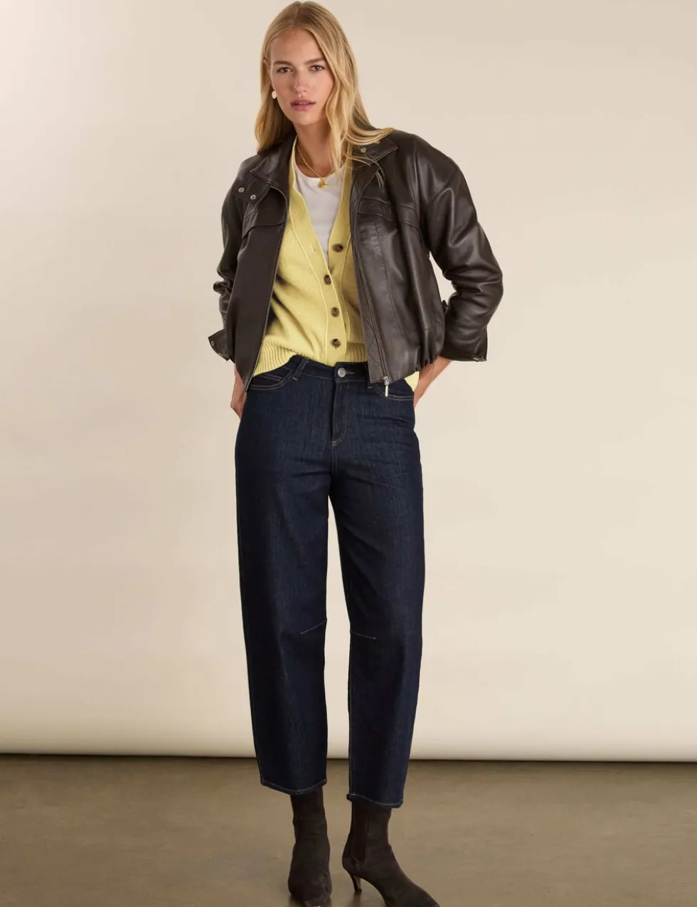 Merino Wool Blend V-Neck Cardigan