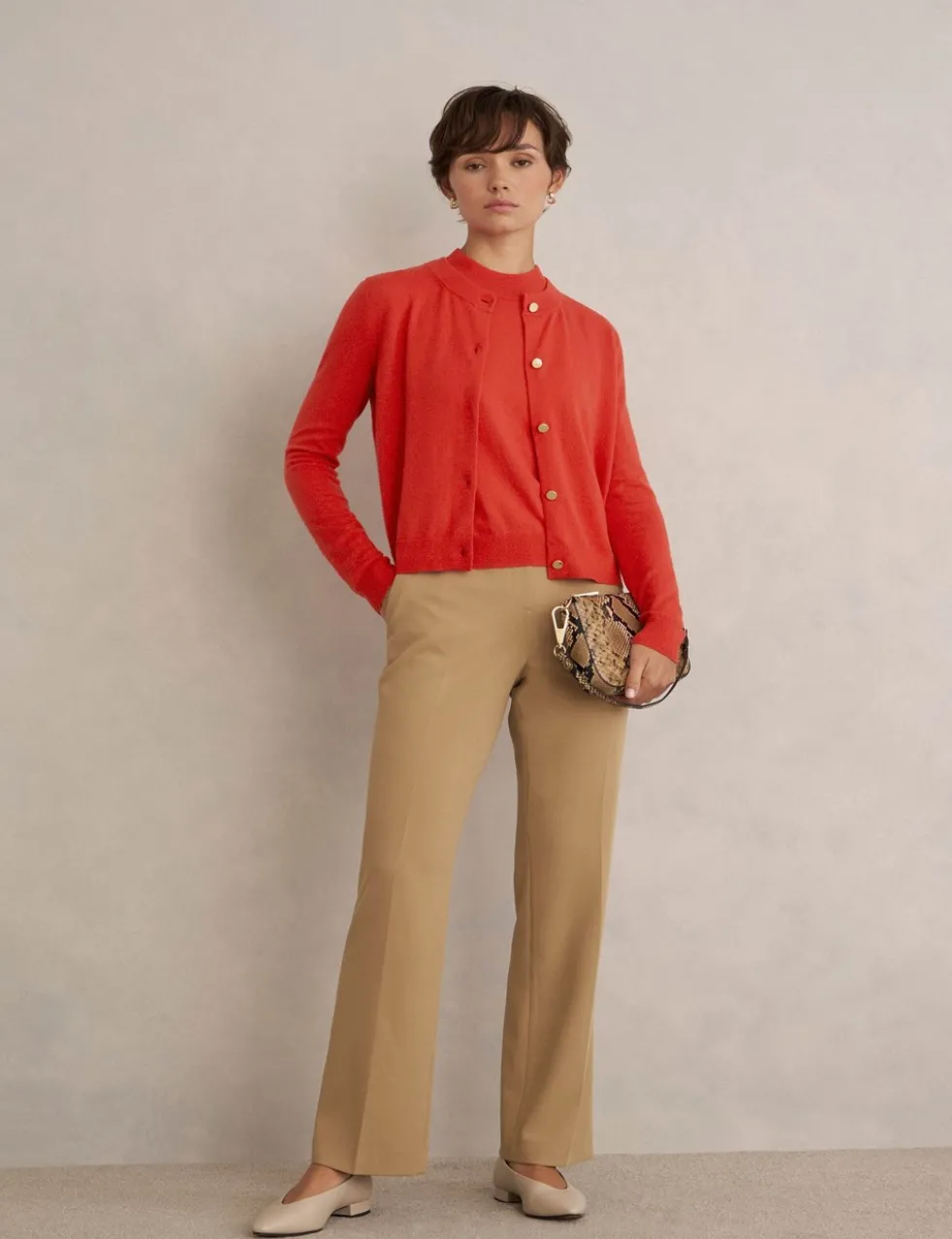 Merino Wool Rich Button Front Cardigan