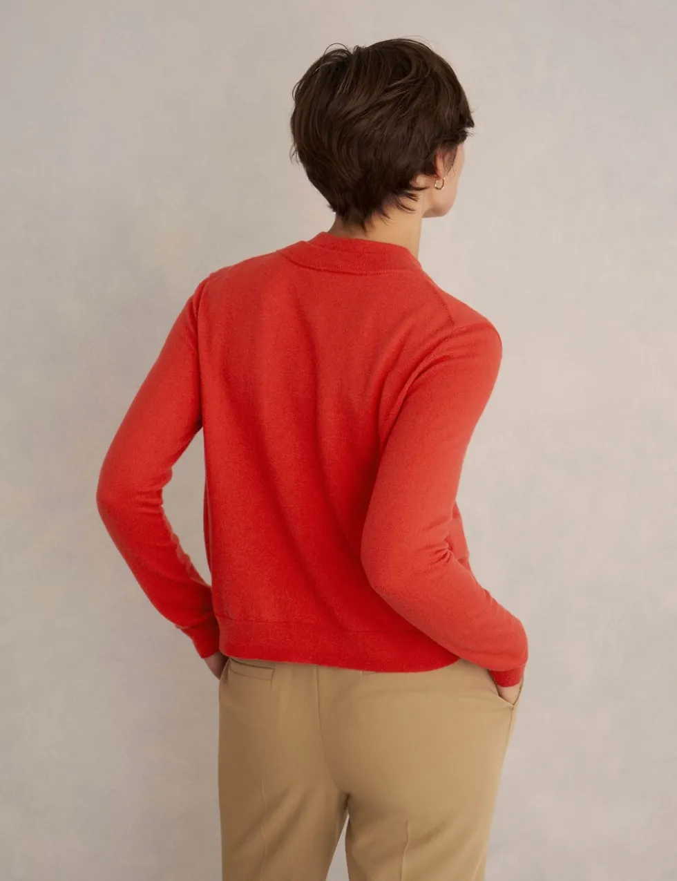 Merino Wool Rich Button Front Cardigan