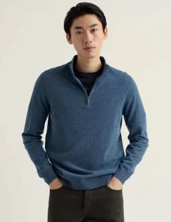Merino Wool Rich Half Zip Jumper