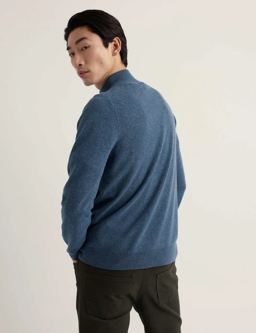 Merino Wool Rich Half Zip Jumper