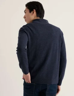 Merino Wool Rich Half Zip Jumper