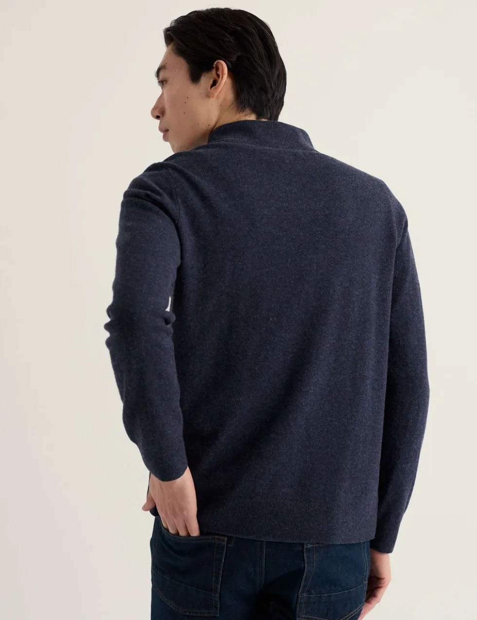 Merino Wool Rich Half Zip Jumper