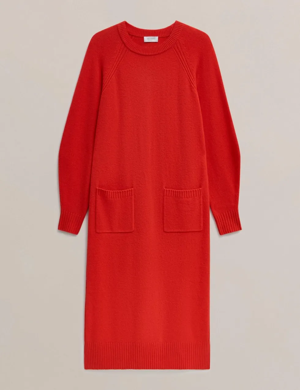 Merino Wool Rich Knitted Midi Jumper Dress