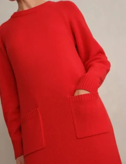 Merino Wool Rich Knitted Midi Jumper Dress