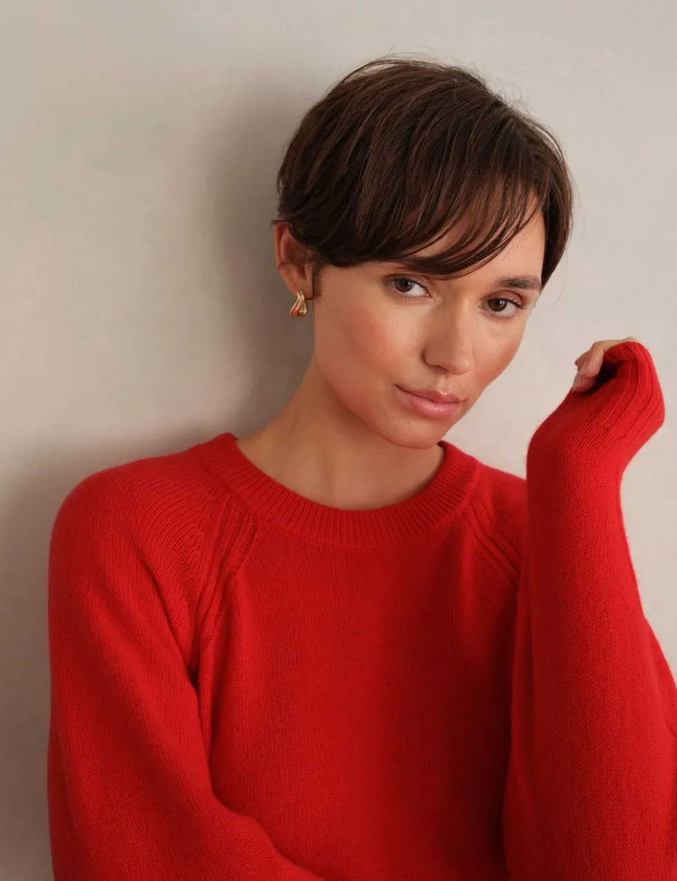 Merino Wool Rich Knitted Midi Jumper Dress
