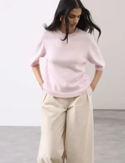 Merino Wool Rich Knitted Top with Cashmere