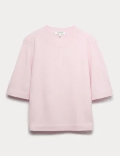 Merino Wool Rich Knitted Top with Cashmere