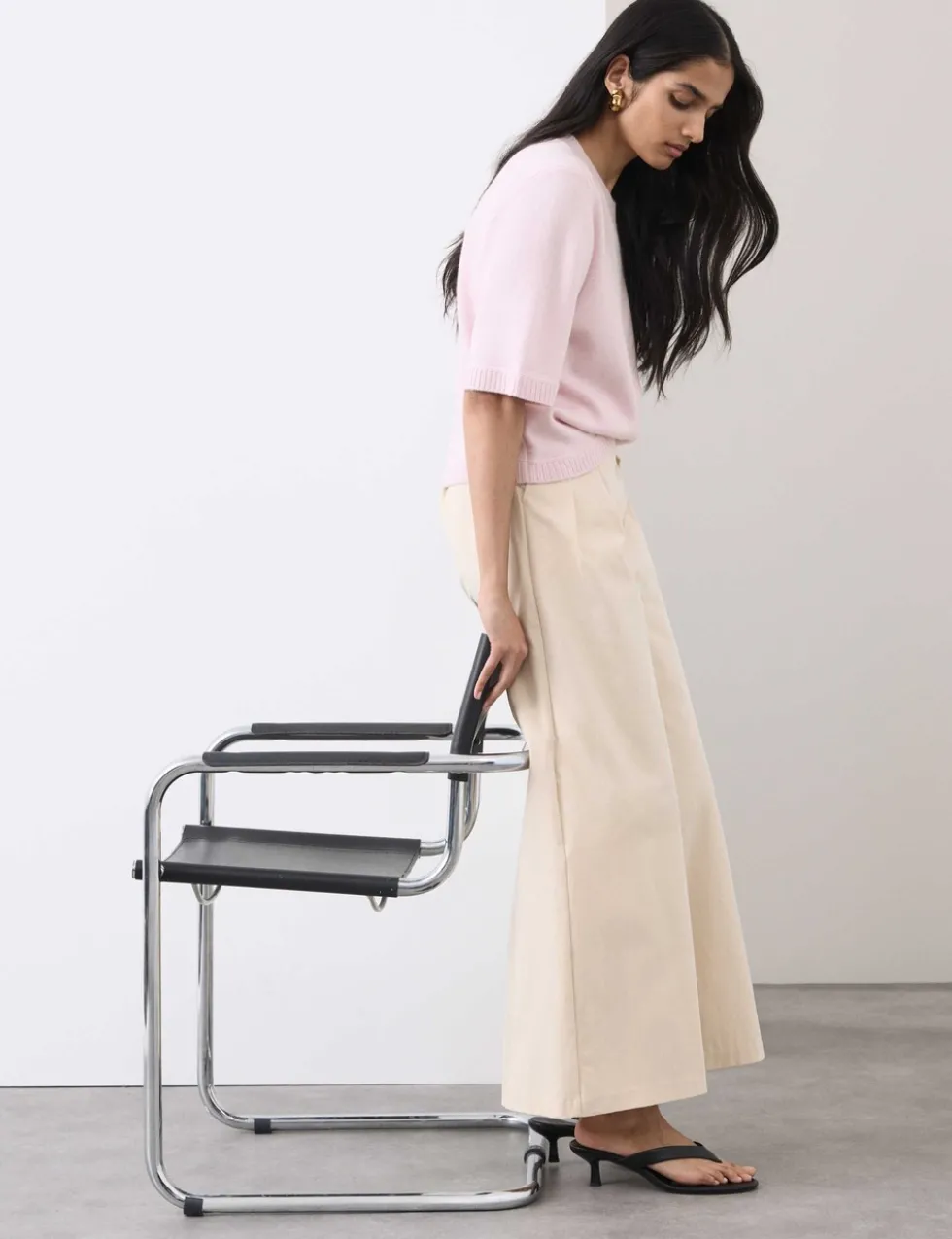 Merino Wool Rich Knitted Top with Cashmere