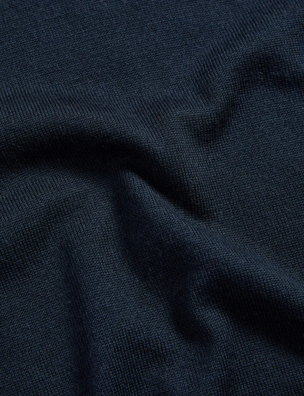 Merino Wool with Silk Half Zip Jumper