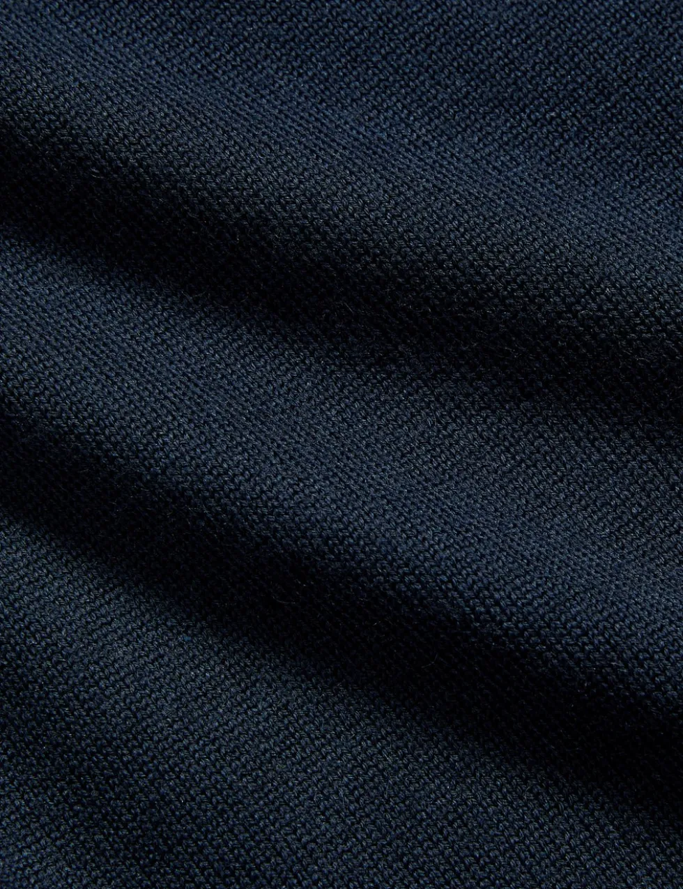 Merino Wool with Silk Knitted Polo Shirt