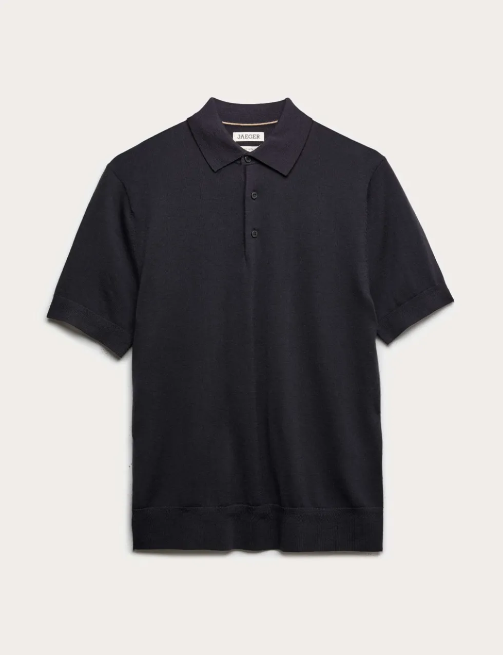 Merino Wool with Silk Knitted Polo Shirt