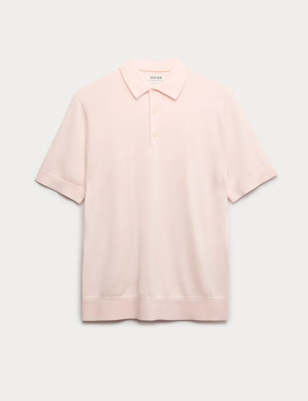 Merino Wool with Silk Knitted Polo Shirt