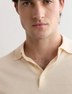Merino Wool with Silk Knitted Polo Shirt
