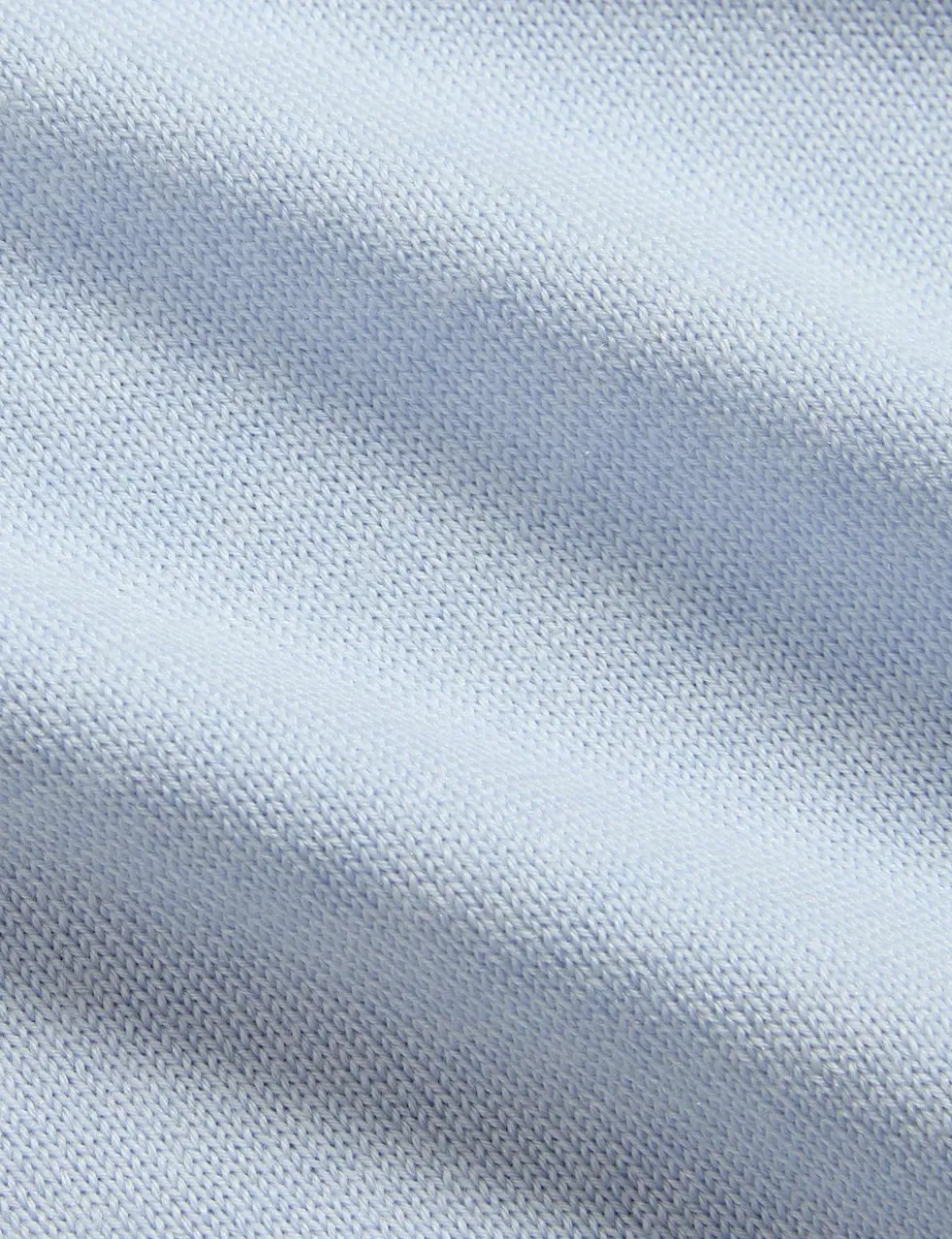 Merino Wool with Silk Knitted Polo Shirt
