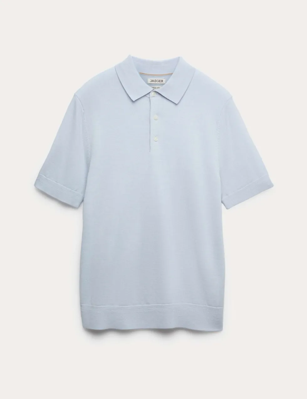 Merino Wool with Silk Knitted Polo Shirt
