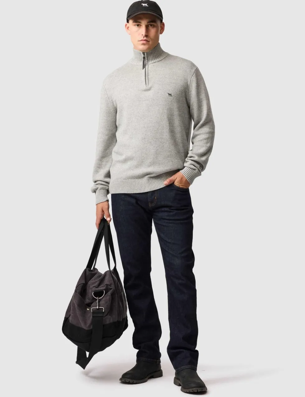 Merrick Bay Pure Cotton Half Zip Jumper