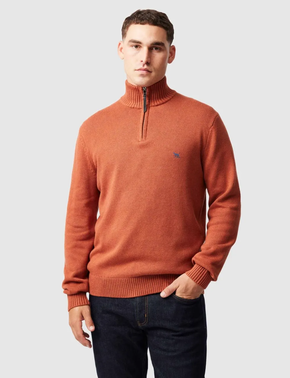 Merrick Bay Pure Cotton Half Zip Jumper